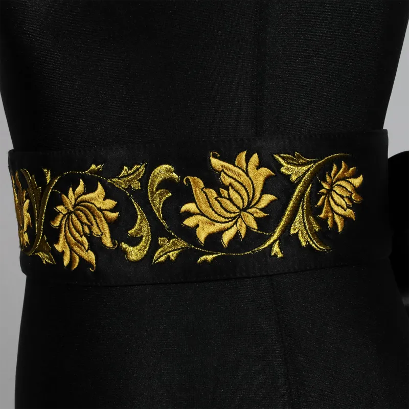 Dámsky vyšívaný opasok Radovana red / gold 12