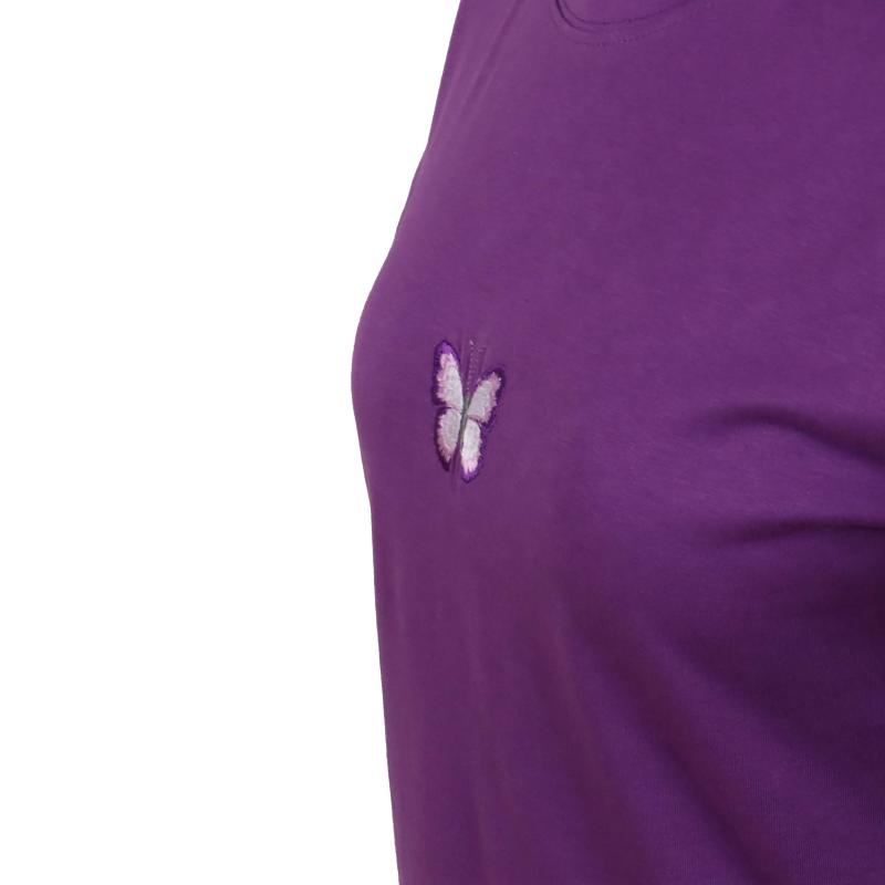 Dámske tričko Motýlik fialové. Veľkosť M 1